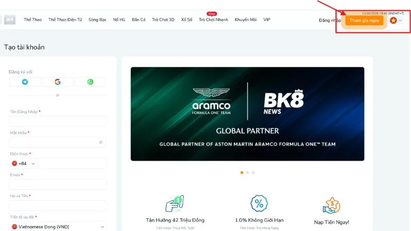 Hướng dẫn đăng ký BK8 nhanh chóng và an toàn Hướng dẫn đăng ký BK8 nhanh chóng và an toàn