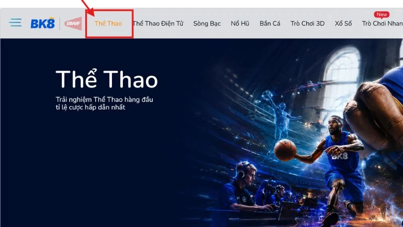 Hướng dẫn tìm hiểu và truy cập sảnh thể thao BK8